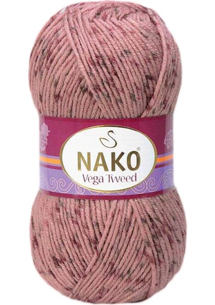 1 Adet Vega Tweed Premium Akrilik El Örgü Ipi Yünü No: 31760