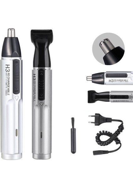 Gri 2'si 1 Arada Şarjlı Kulak Burun Kılı ve Tüy Temizleme Makinesi