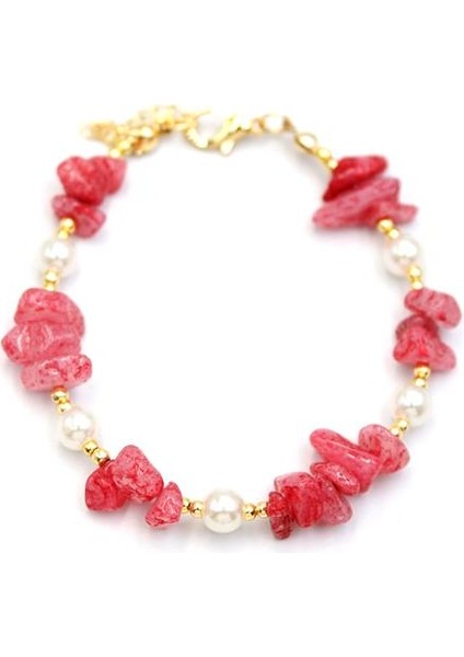 Boncuk Bileklik - Koyu Pembe fiyatları