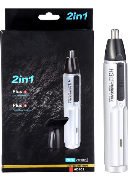 Gri 2'si 1 Arada Şarjlı Kulak Burun Kılı ve Tüy Temizleme Makinesi