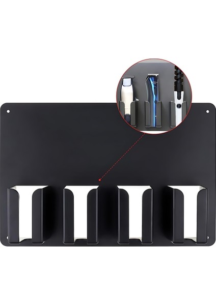 Siyah Tıraş Makinesi ve Fırça Organizeri, Pratik ve Şık Tasarım