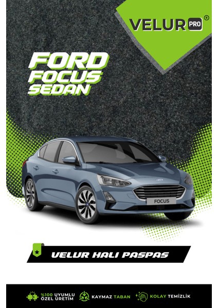Ford Focus Sedan 2022 Araca Özel Halı Paspas Velur Paspas fırsatları