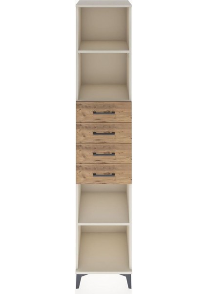 Hyperion Dolap 3 Raflı 4 Çekmeceli 44X44X221 Aytaşı-Çam