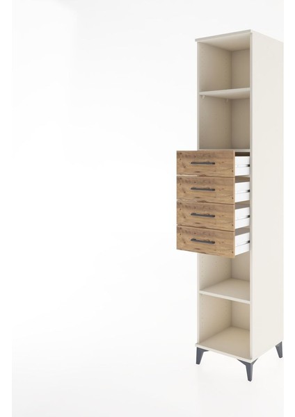 Hyperion Dolap 3 Raflı 4 Çekmeceli 44X44X221 Aytaşı-Çam fırsatları