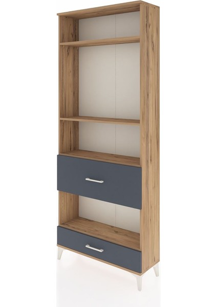 Arges Dolap 4 Raflı 2 Çekmeceli 88X30X221 Çam-Antrasit modelleri