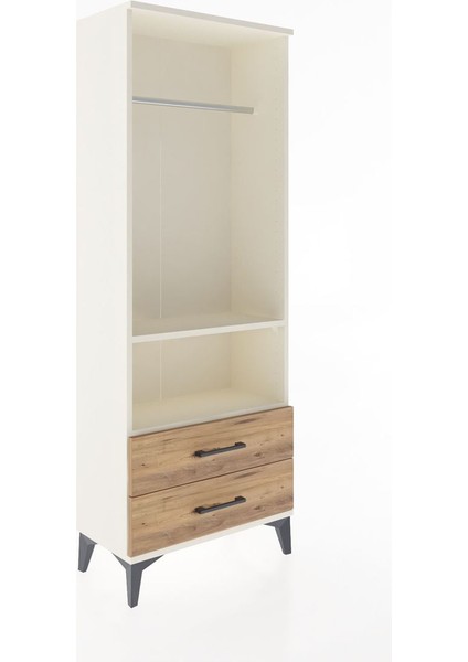 Arges Dolap 2 Raflı 2 Çekmeceli Tek Askılı 60X30X163 Aytaşı-Çam fiyatları