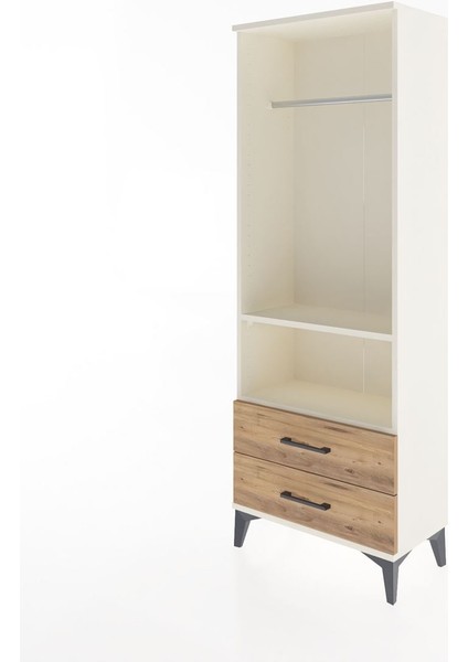 Arges Dolap 2 Raflı 2 Çekmeceli Tek Askılı 60X30X163 Aytaşı-Çam modelleri