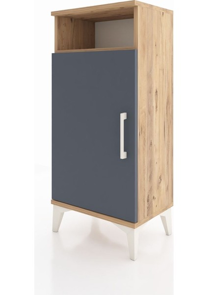 Arges Komodin 3 Raflı Tek Kapaklı 44X30X96 Çam-Antrasit modelleri