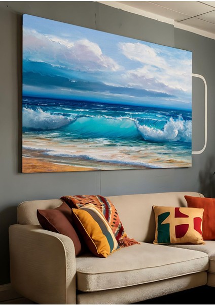 Kanvas Tablo Deniz Dalgası ve Gökyüzünün Birleşimi Dekoratif Kanvas Tablo 80 x 120