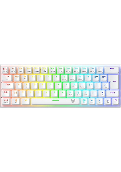 Runner Ful Rgb Mekanik Gaming Oyuncu Klavyesi Switch Q Beyaz