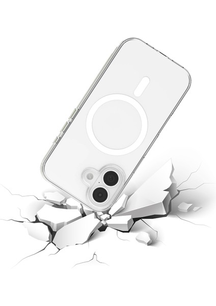 Apple iPhone 17 ile Uyumlu Kapak Magsafe Kablosuz Şarj Destekli Şeffaf Silikon Kılıf fırsatları
