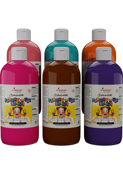 Rose Tamamlayıcı Renkler Parmak 6&apos;lı Set 6X500 gr