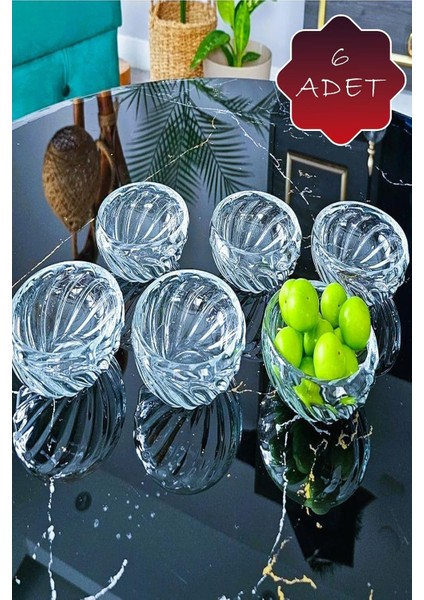 Life 6 Lı Cam, Sosluk, Reçellik, Sunumluk Kase MIT1174