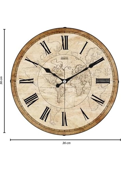 36 cm Dekoratif Gerçek Cam Sessiz Mekanizma Duvar Saati fiyatları