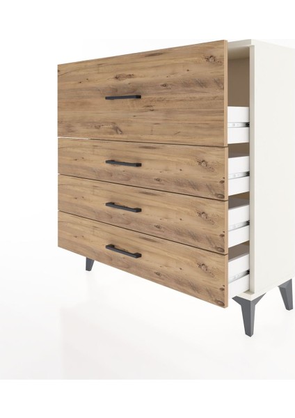 Arges Şifonyer 4 Çekmeceli 88X30X96 Aytaşı-Çam fırsatları