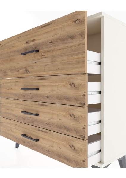 Arges Şifonyer 4 Çekmeceli 88X30X96 Aytaşı-Çam indirimleri