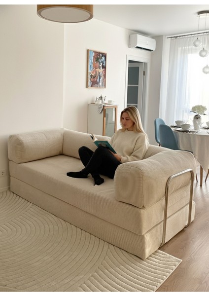 90X180 Kanepe - Fitilli Kadife Yıkanır Silinir Pratik Yer Yatağı 50 Dns Bondex 90X180CM Bej Renk fiyatları