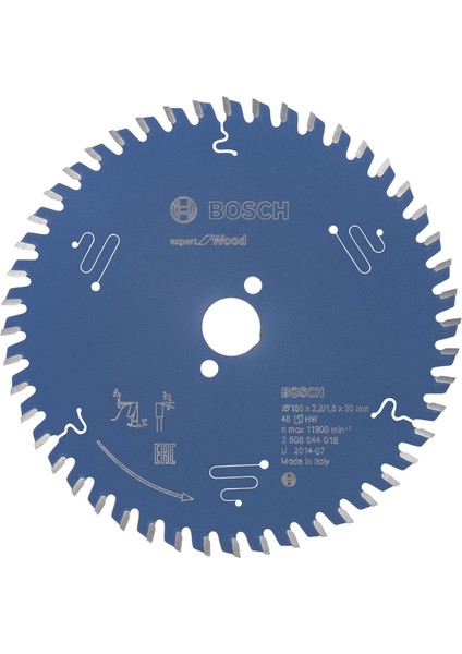 2608644016 Dairesel Testere Bıçağı Expert For, Mavi, 2608644018, 0 Watts, 0 Volts