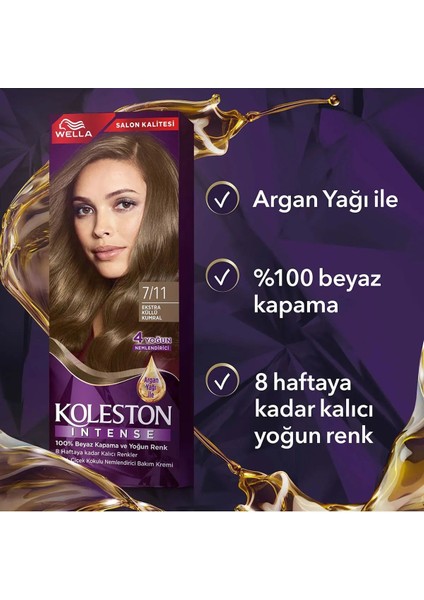 Koleston Intense Saç Boyası 7/11 Ekstra Küllü Kumral - Salon Kalitesi