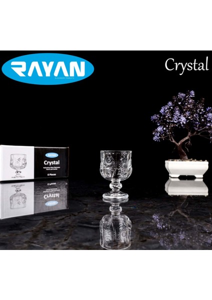 Rayan Crystal 6'lı Kahve Yanı Bardak