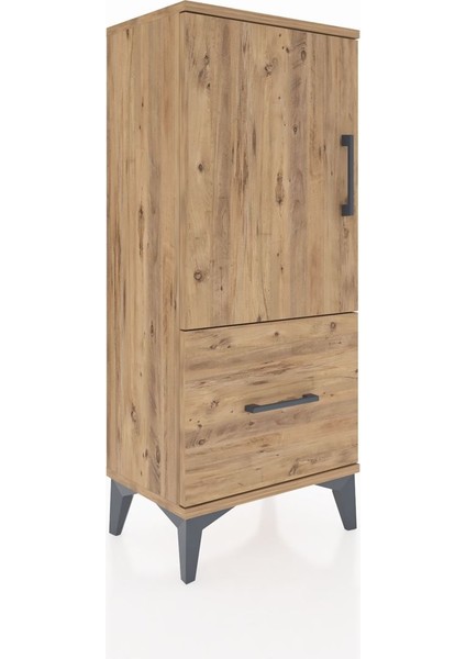 Arges Komodin 2 Raflı Tek Çekmeceli Tek Kapaklı 44X30X106 Çam-Çam fiyatları