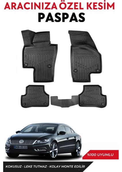 Volkswagen Passat cc 2009 Model Bagaj Havuzu+Paspas Full Takım+Hediyeli