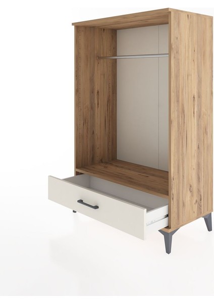 Hyperion Dolap Tek Raflı Tek Çekmeceli Tek Askılı 88X44X134 Çam-Aytaşı fırsatları
