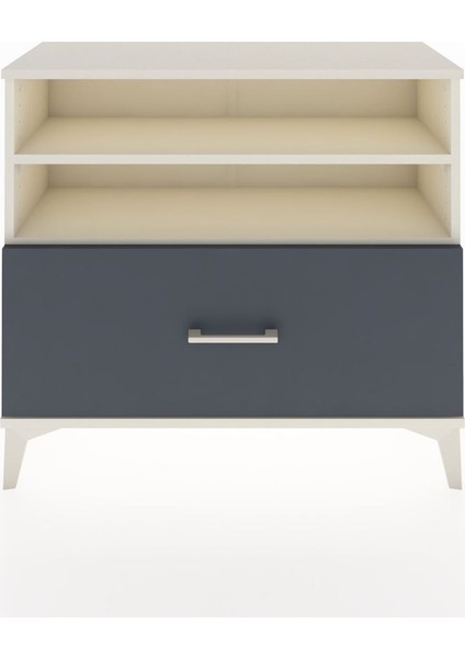Arges Şifonyer 2 Raflı Tek Çekmeceli 88X30X80 Aytaşı-Antrasit