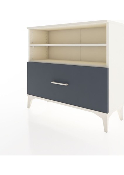 Arges Şifonyer 2 Raflı Tek Çekmeceli 88X30X80 Aytaşı-Antrasit modelleri
