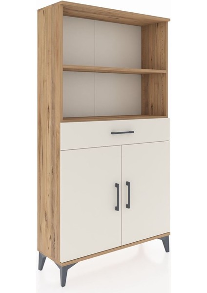 Arges Dolap 3 Raflı Tek Çekmeceli 2 Kapaklı 88X30X163 Çam-Aytaşı fiyatları