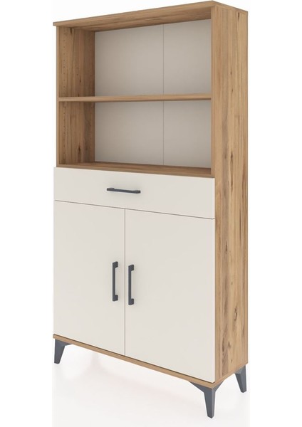 Arges Dolap 3 Raflı Tek Çekmeceli 2 Kapaklı 88X30X163 Çam-Aytaşı modelleri