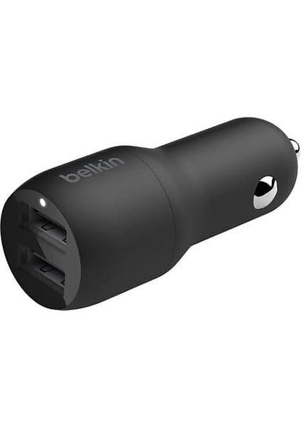 Boost Charge Çift Bağlantı Noktalı 24 W Araç Şarjı, ve Telefon Uyumlu, Siyah, CCB001BTBK