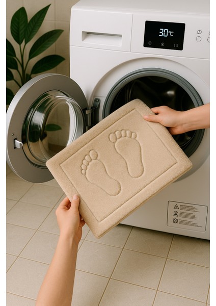 Pamuklu Ayak Paspası 40X60 cm Beyaz, Yumuşak ve Şık Ev Aksesuarı fiyatları