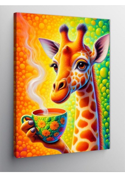 Kanvas Tablo Renkli Zürafa 50 x 70 CNVSDKEY-125061-50-70