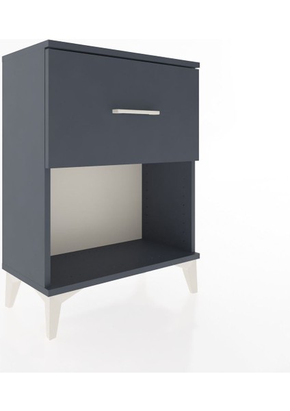 Arges Komodin Tek Çekmeceli 60X30X80 Antrasit-Antrasit fiyatları