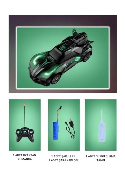Uzaktan Kumandalı Şarjlı Çıkartan Işıklı Araba Buhar Çıkartan Atan Araba fiyatları