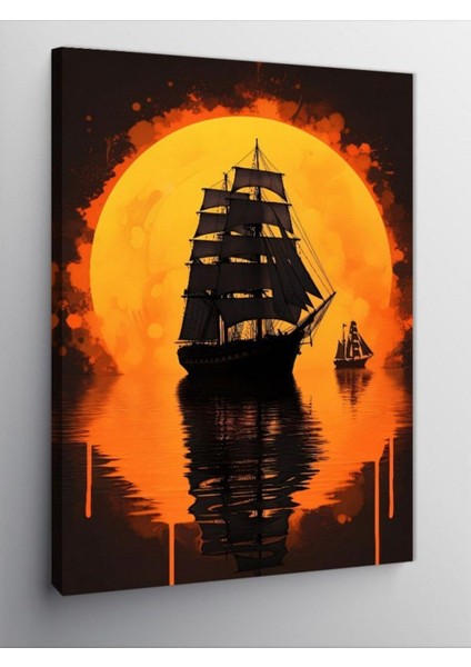 Kanvas Tablo Gün Batımı Gemisi 100 x 140 CNVSDKEY-124878-100-140