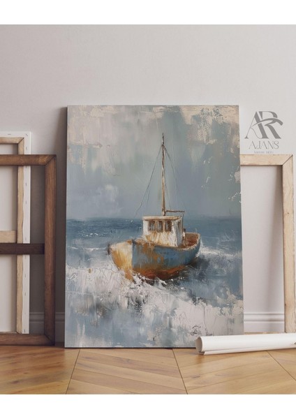 Kanvas Tablo Fırtınalı Deniz Dekoratif Kanvas Tablo 35 x 50