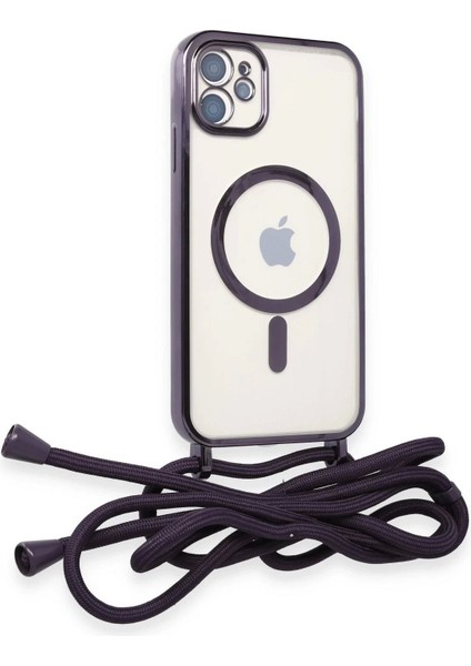 Bfs iPhone 12 Kılıf Divo Lazer Askılı Magsafe Kapak - Derin Mor fiyatları
