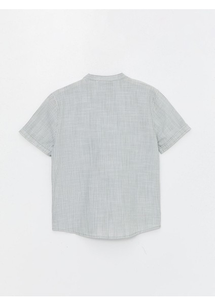 Yeni Sezon Hakim Yaka Çizgili Kısa Kollu Erkek Çocuk Gömlek fiyatları