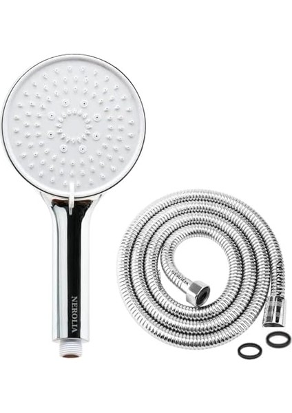 Lüks Duş Seti - 5 Farklı Püskürtmeli Duş Başlığı + 180 cm Çift Kenetli Ekstra Uzun Paslanmaz Çelik Duş Hortumu Spirali (Kıvrışma Önleyici Sistem) fiyatları