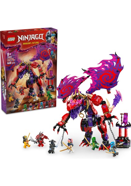 Thunderfang Ejderhası 71832-8 Yaş ve Üzeri Kız ve Erkek Çocukları Için 6 Minifigürü Içeren Yaratıcı Oyuncak Yapım Seti, Çocuklar Için Doğum Günü Hediyesi Fikri (668 Parça)