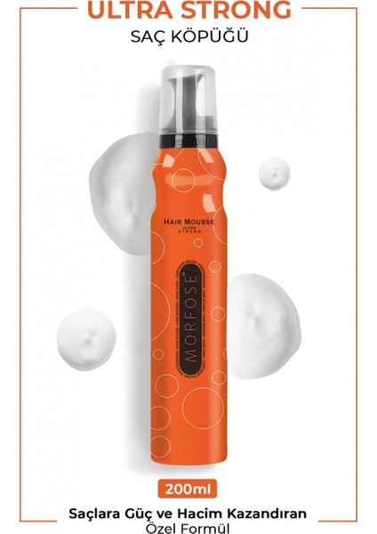 Ultra Strong Saç Köpük 200 ml - Ultra Güçlü Tutuş - Mrfs