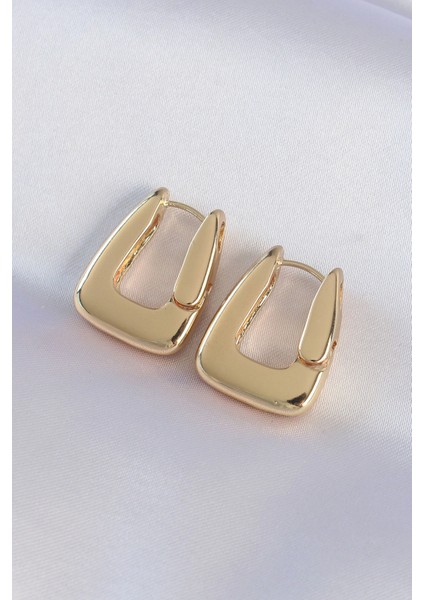 Pirinç Gold Renk Kalın Küpe - TJ-BKP8978