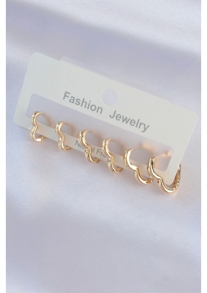 Pirinç Gold Renk Kalp Model Küpe Seti - TJ-BKP8992 fiyatları