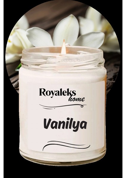 Doğal Özel Seri Kokulu Dekoratif Kavanoz Mum 210 cc - Vanilya - Ryl