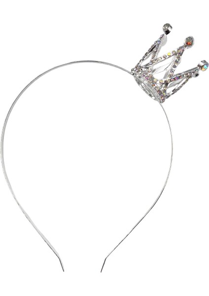 Taçlı Metal Taç Gümüş Bride-Doğum Günü Taçlı Taç