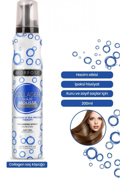 Kolajen Saç Köpük 200 ml - Besleyici Parlak Görünüm - Mrfs fiyatları