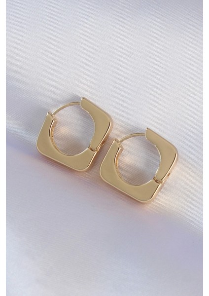 Pirinç Gold Renk Kare Küpe - TJ-BKP8986