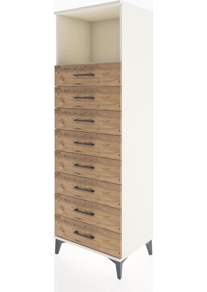 Hyperion Dolap Tek Raflı 8 Çekmeceli 60X44X182 Aytaşı-Çam modelleri